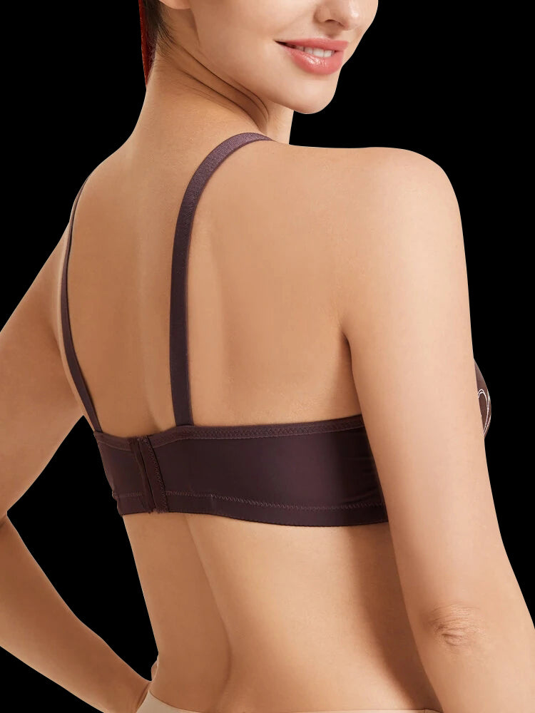 Women's Floral Wireless Light Full Cup Push Up Bra