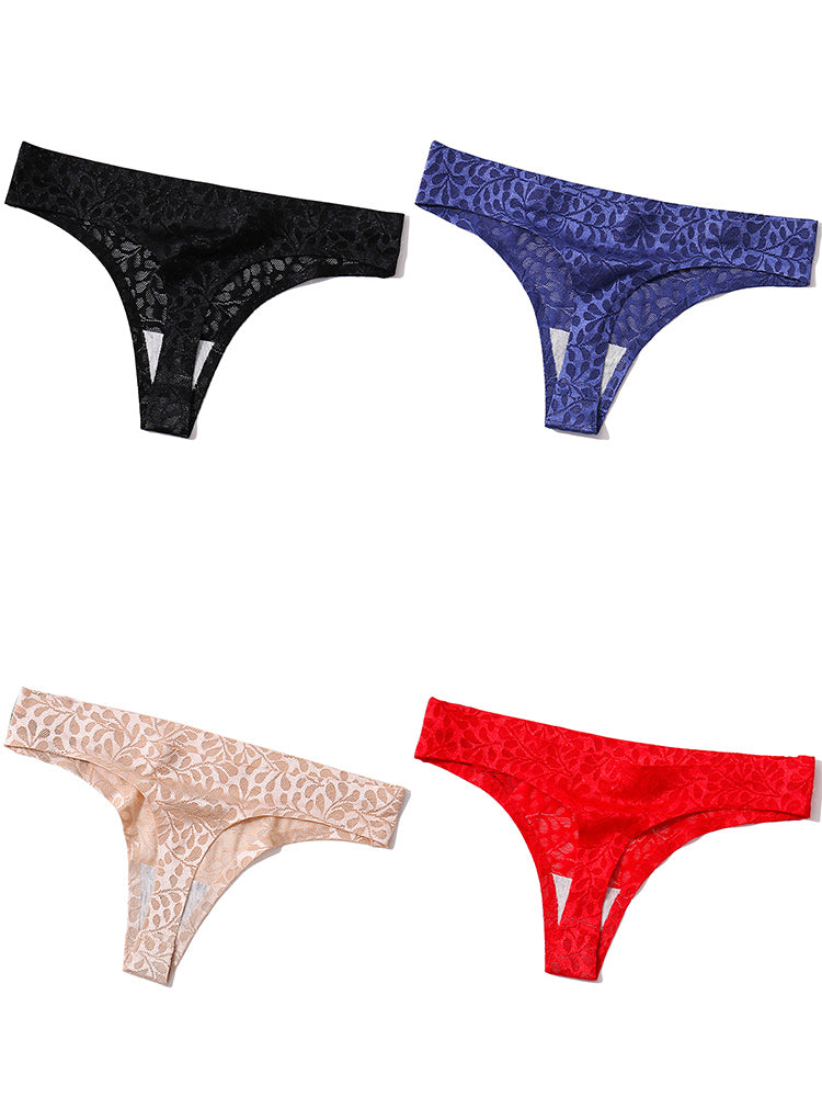 4-Pack Sexy Cotton Thong Seamless Women Underwear