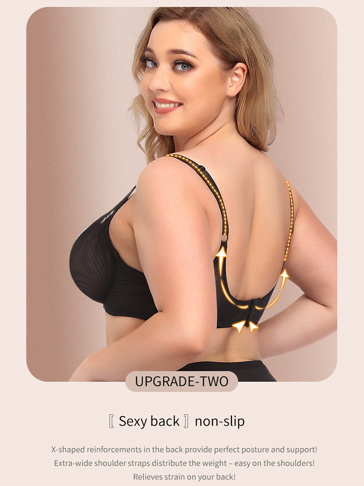 Sexy Ultra-thin Mesh Non-padded Full Coverage Bra
