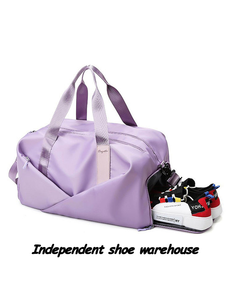 Sports Gym Waterproof Duffle Bag with Shoe and Wet Clothes Compartments