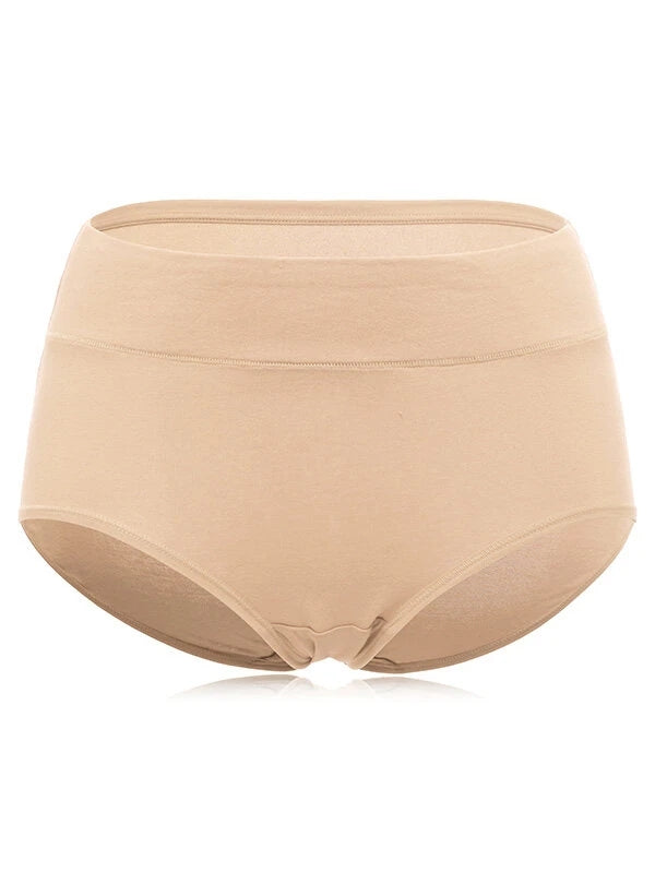 4-Pack Soft Cotton Solid Color Seamless Panties