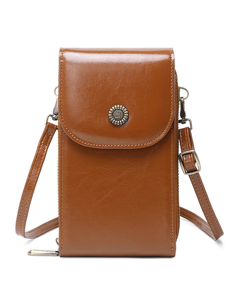 Women's PU Leather RFID Flap Wallet Clutch Organizer
