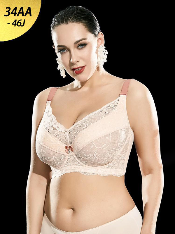 Lace Full Coverage Side Support Minimizer Bras