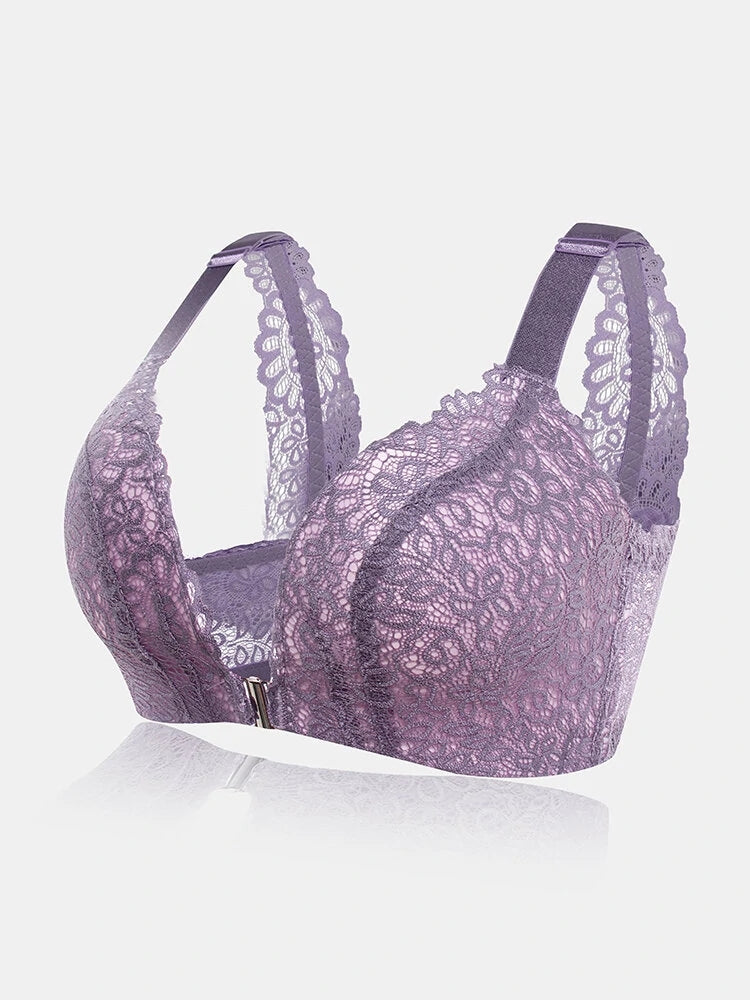 Beauty Back Breathable Sexy Front Close Wire-free Bra