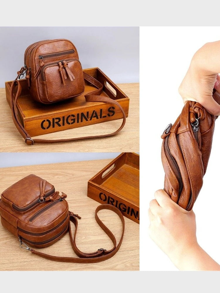 Women Earphone Hole Anti-theft Crossbody Bag Shoulder Bag