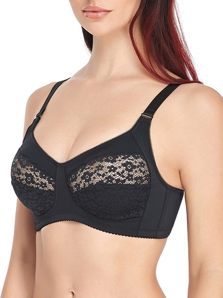 Breathable Floral Lace Cozy Wireless Bra
