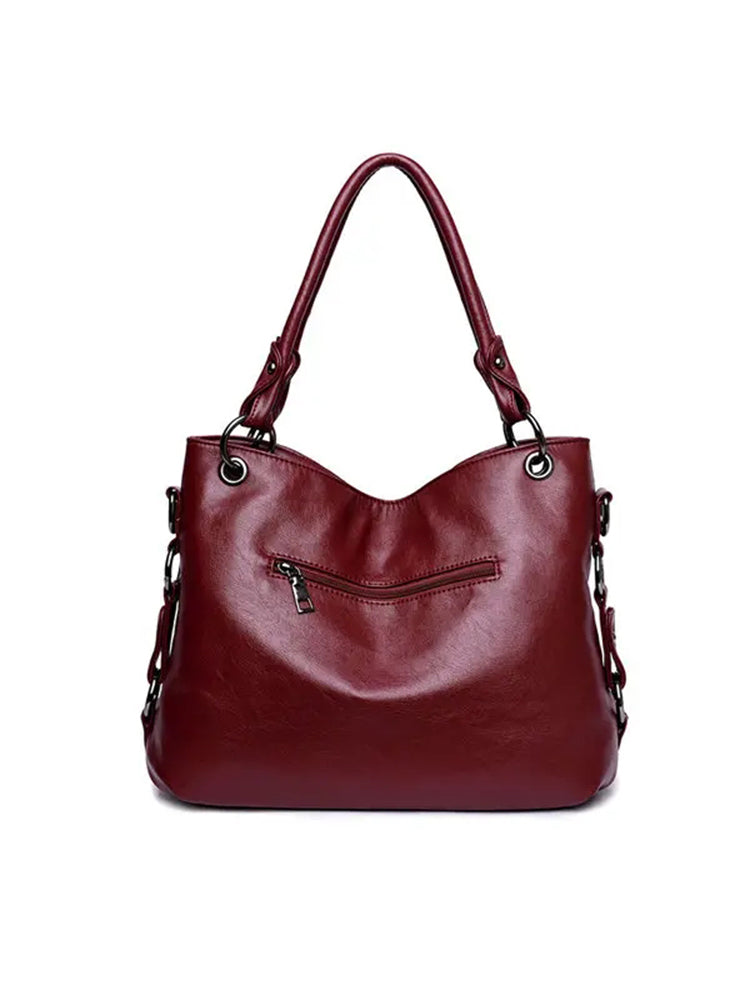 Women's Tassel Large Capacity Leather Shoulder Crossbody Bag