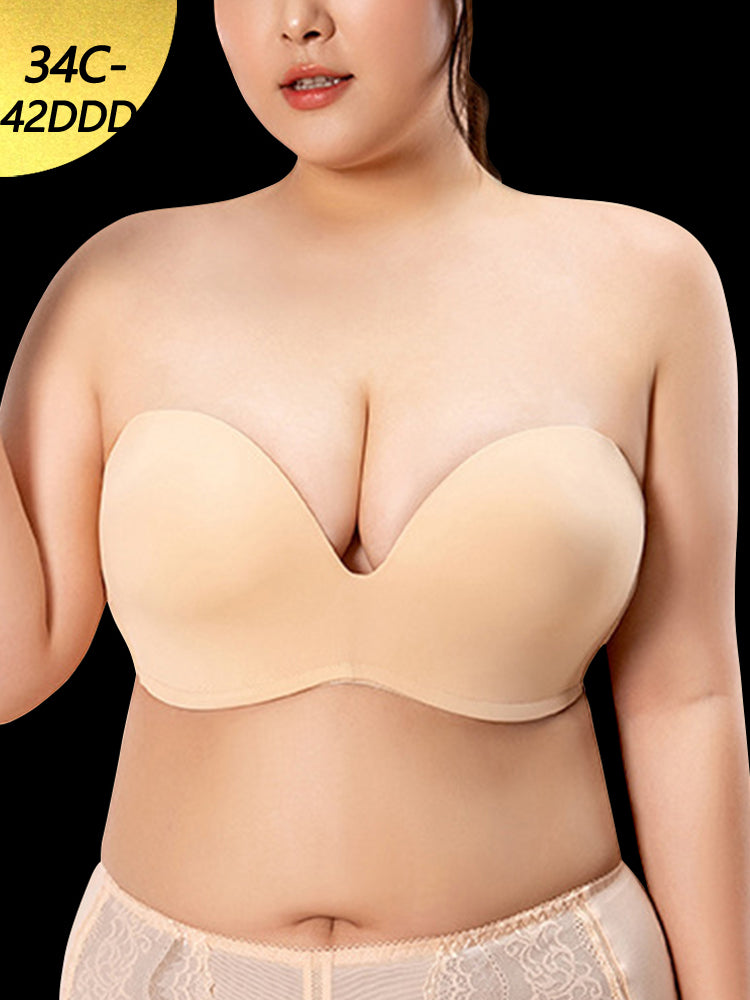 Strapless Push-Up Invisible Wireless Multiway Bra