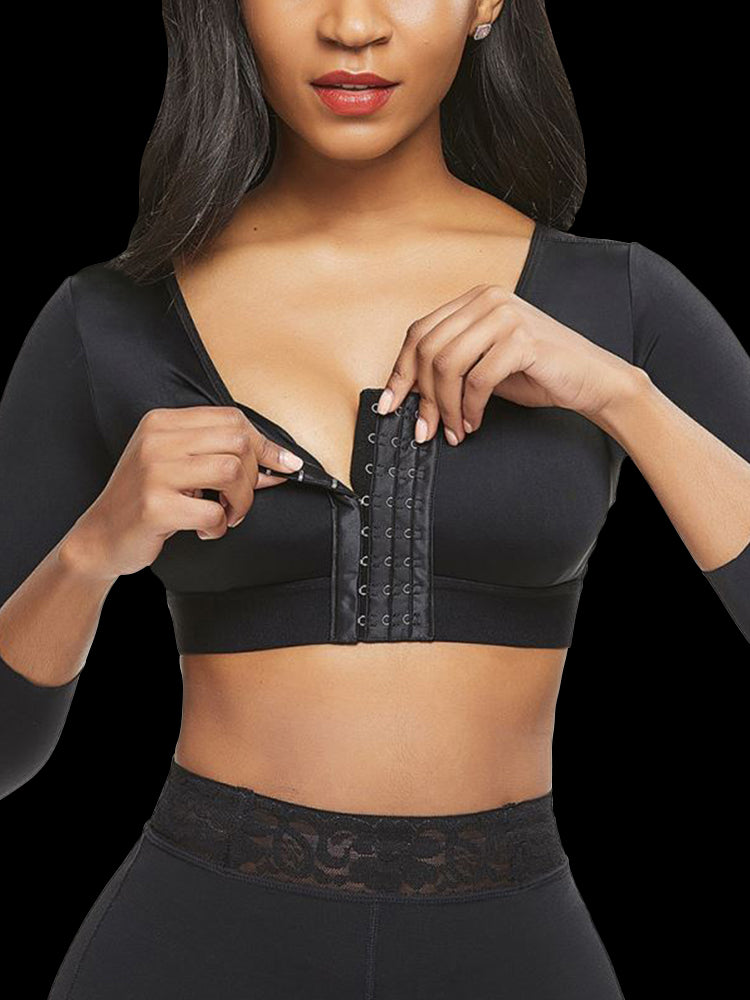 Women's Front Closure Arm Shaper Yoga Slim Fit Gym Athletic Tank Top