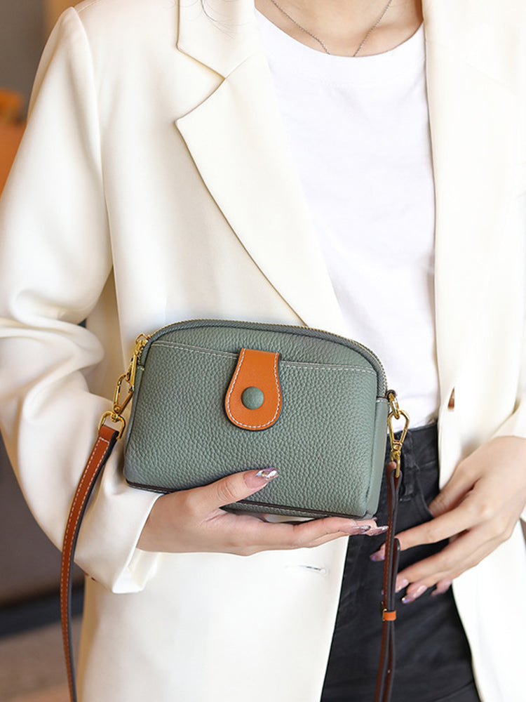 Mini Soft Leather Crossbody Bags Phone Purse Wallet