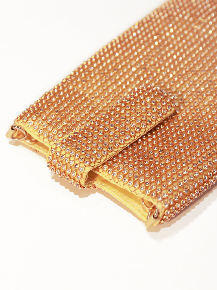 Rhinestone Evening Handbag Cell Phone Purse Wallet Clutch Crossbody Bag