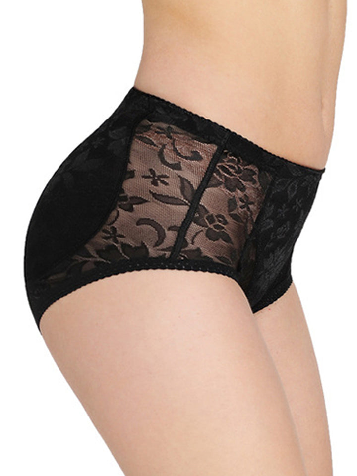 Sexy Floral Butt Lifter Panty Boy Shorts with Padded