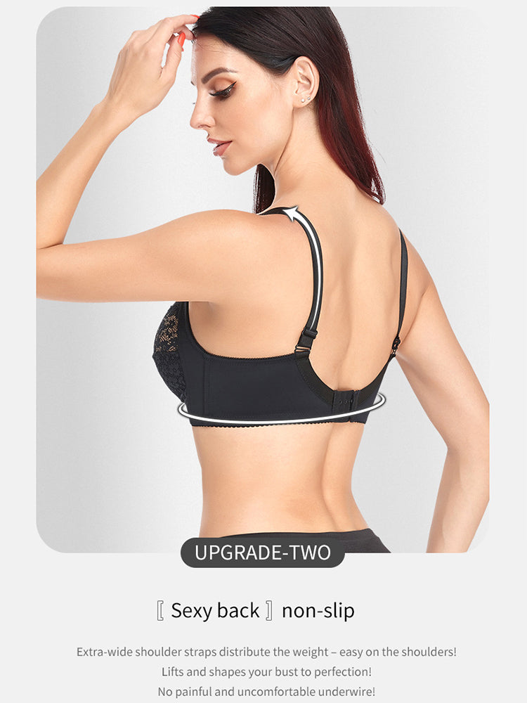 Breathable Floral Lace Cozy Wireless Bra