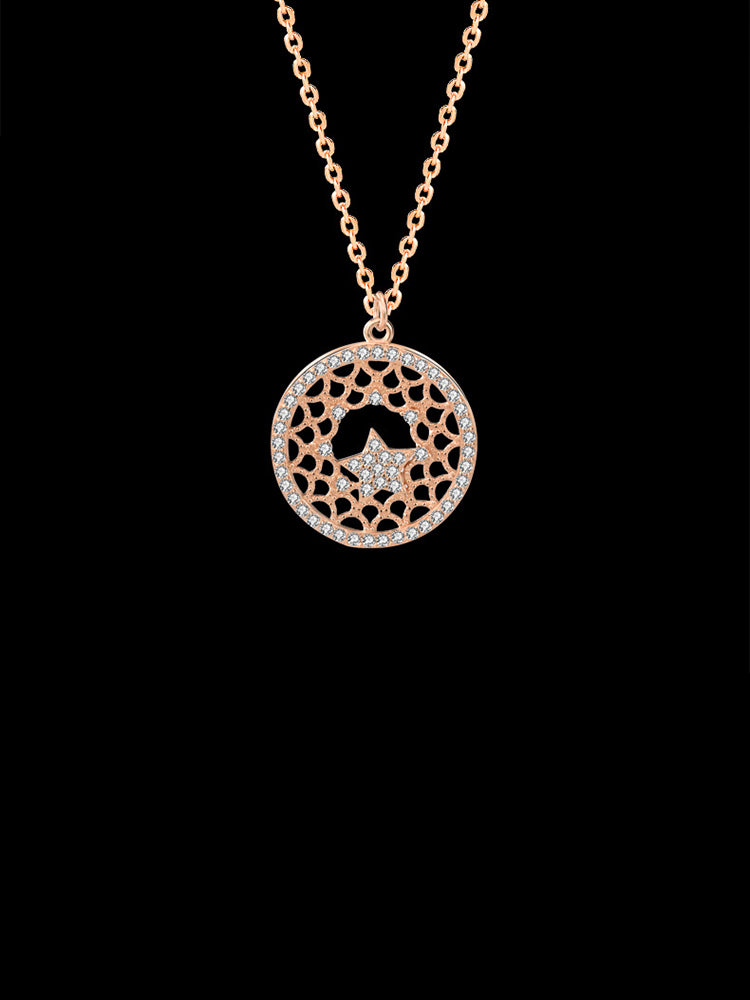 Classic Star Circle Pendant Necklace