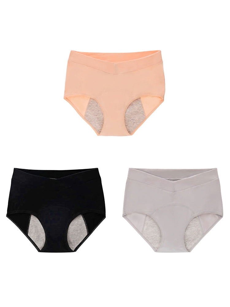 3-Pack Women's Cotton Leak-Proof Menstrual Panties