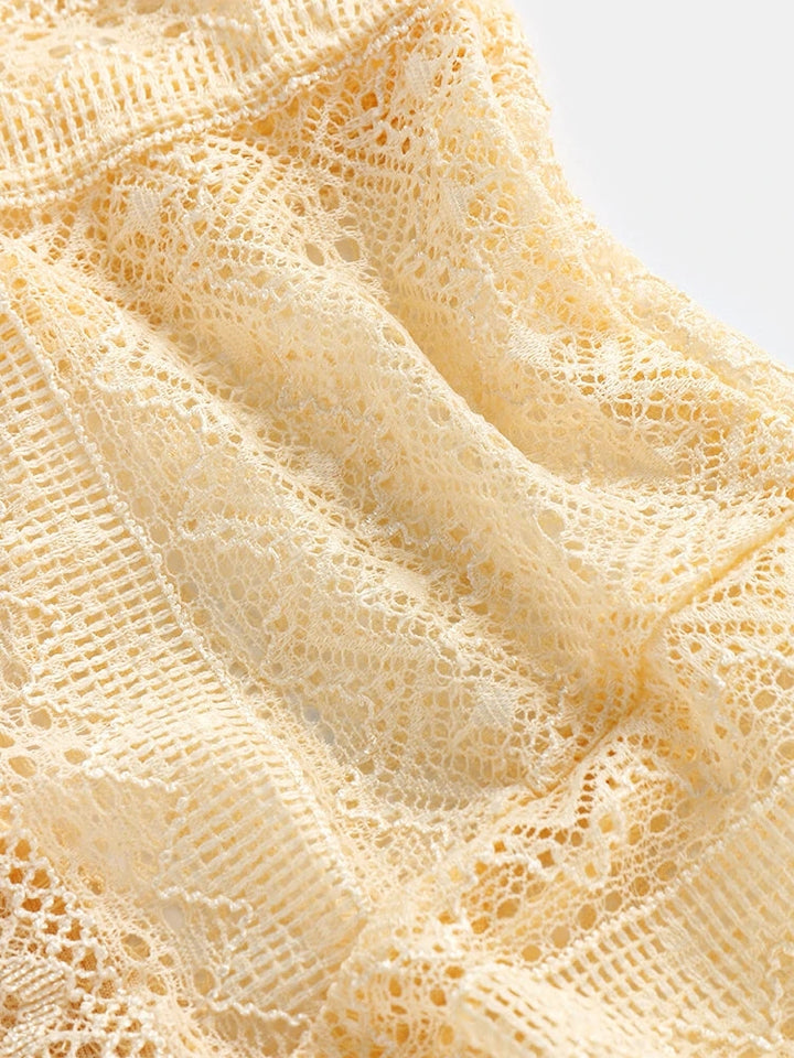 Women's High Waist Lace See Through Panties