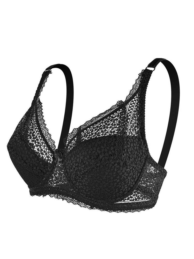 Sexy Deep Plunge Underwire Support Lace Bra