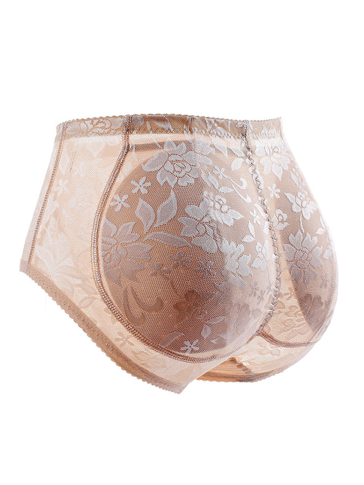 Sexy Floral Butt Lifter Panty Boy Shorts with Padded