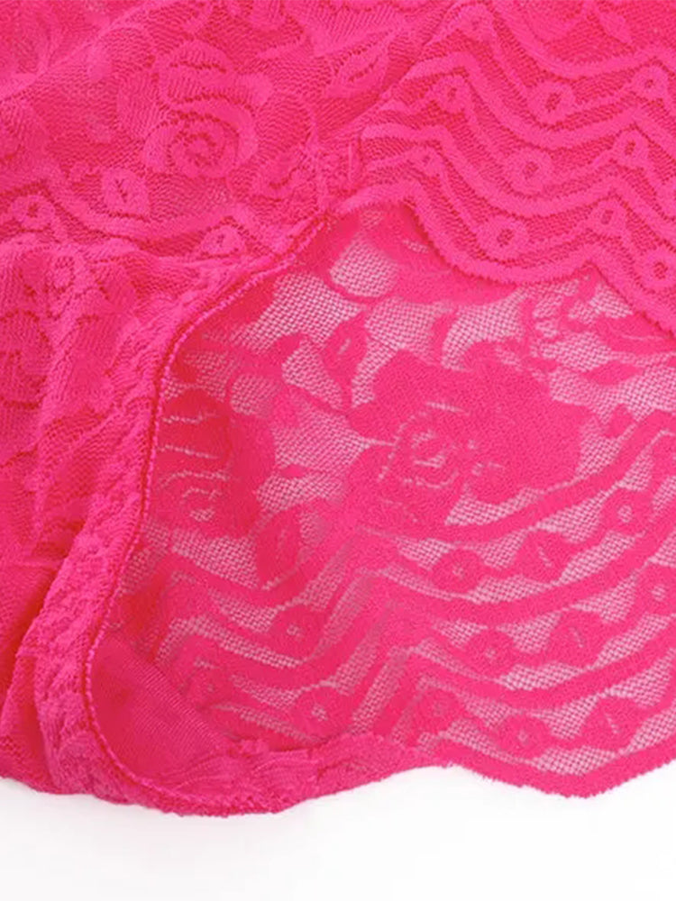 4-Pack Lace Embroidered Breathable Soft Panties