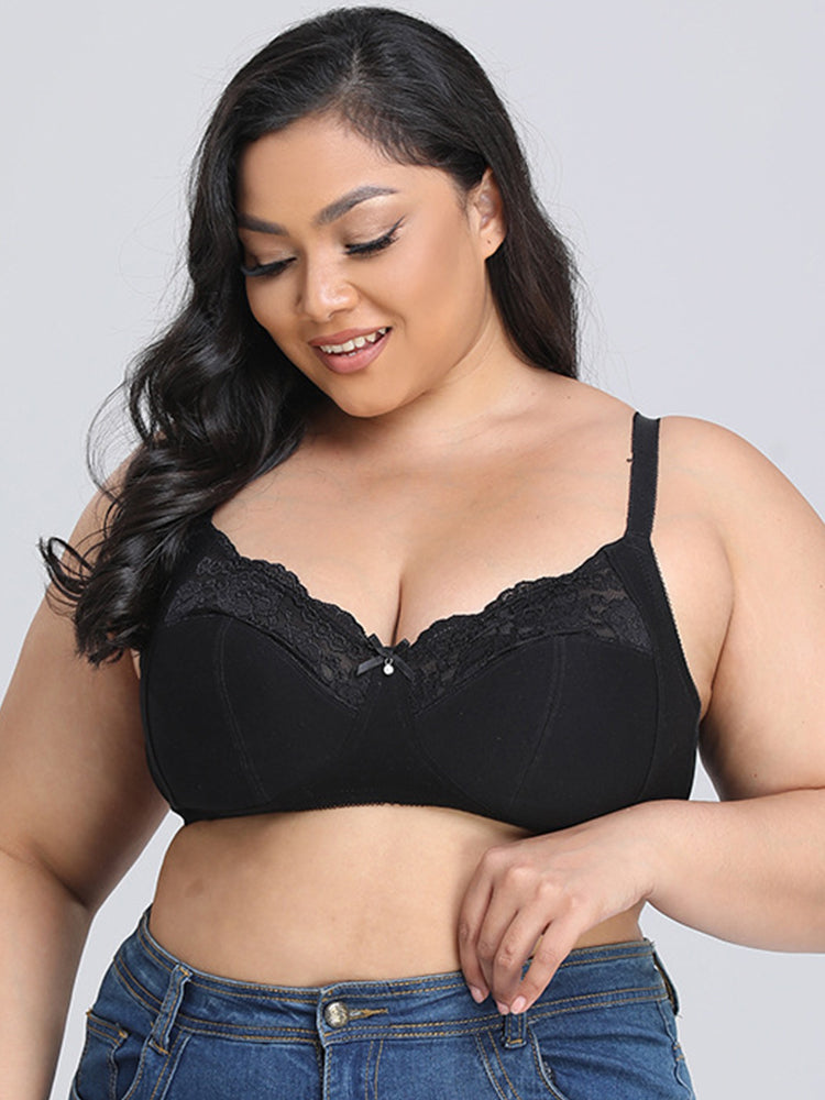 Women's Ultra-thin Full Figure Plus Size Wireless Bra
