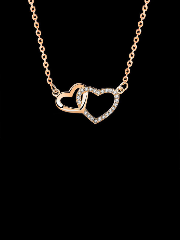 Interlocking Diamond Heart Necklace