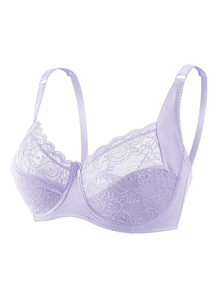 Breathable Lace Plus Size Underwire Full Cup Bra