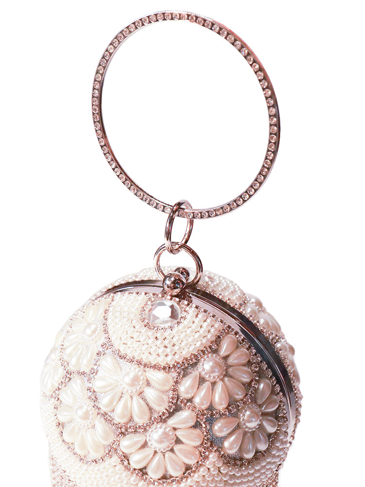 Round Ball Crystal Evening Clutch Purse Tassel Wedding Party Hand Bags