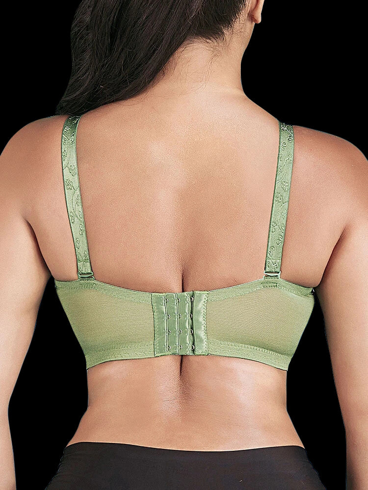 Embroidery Floral Sexy See Through Sheer Push Up Bras
