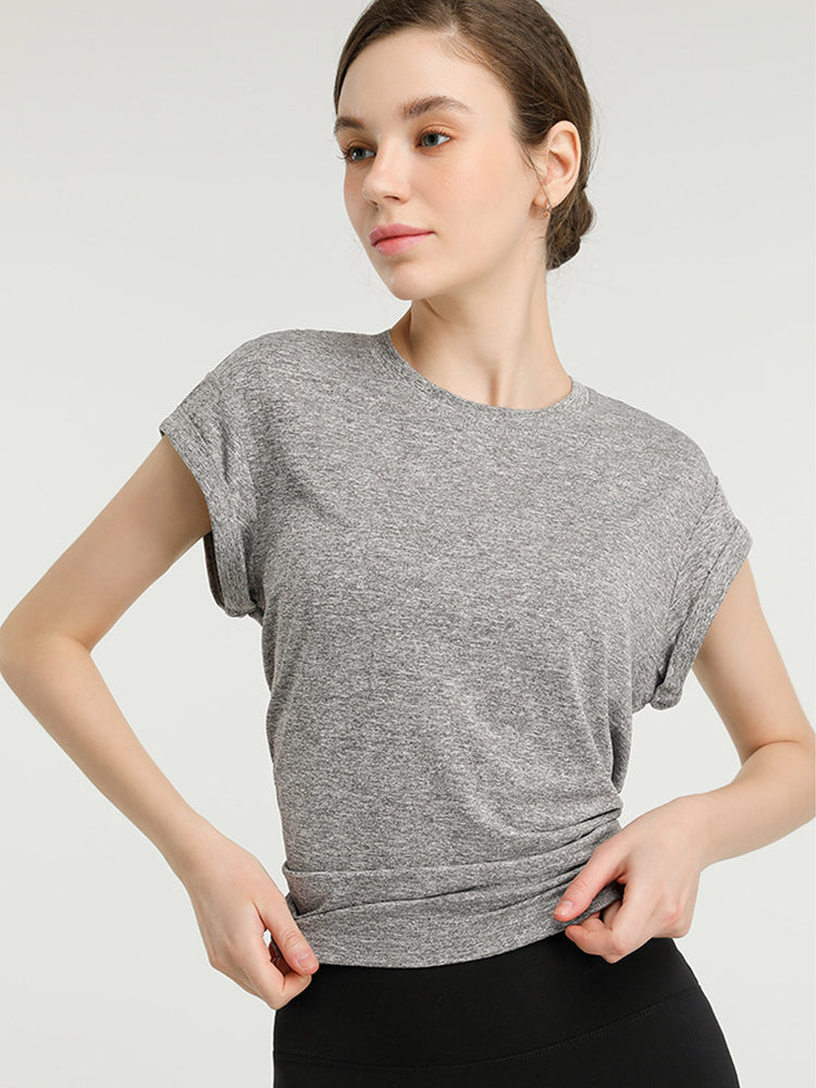 Soft Quick Dry Athletic Yoga Tops Exercise Running Shirts Gym Clothes