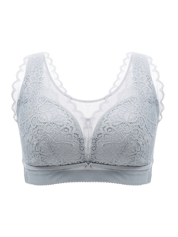 Comfort Lace Full Figure Wirefree Bra