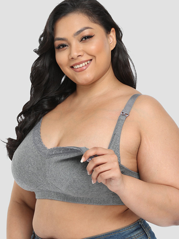 Women's Cotton Non-padded Breastfeeding Maternity Bra