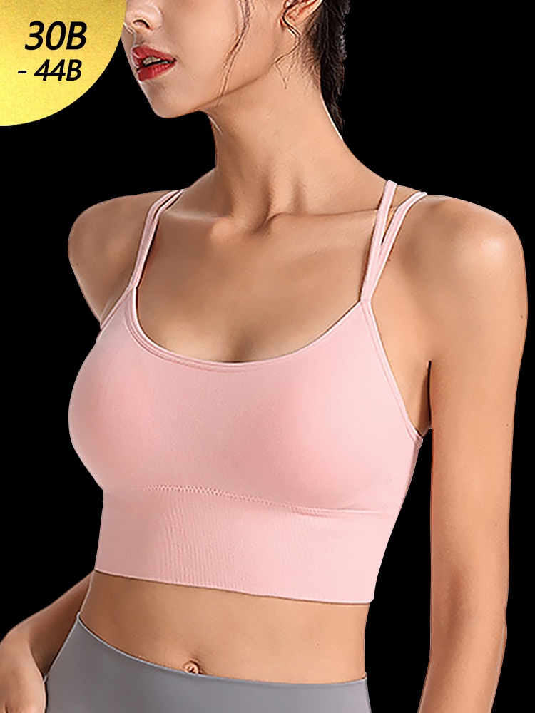 Sexy Criss-Cross Back Tank Sports Wireless Bra