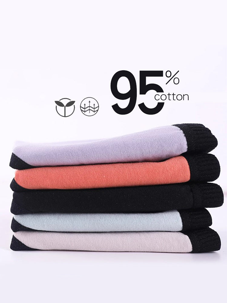 5-Pack Women's Breathable Stretch Solid Color Cotton Panties