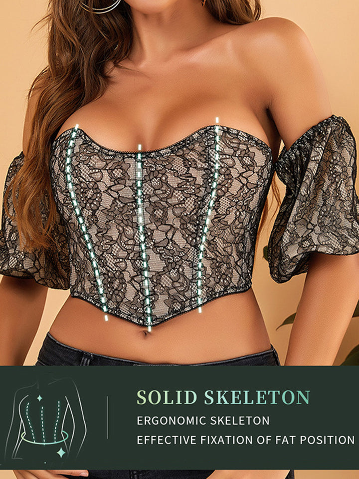 Retro Sexy Women Lace Cartilage Vest Corset