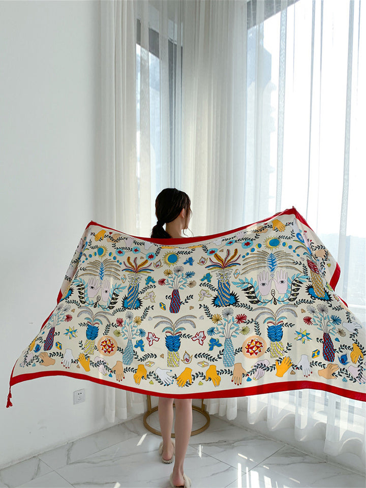 Multi Print Beach Sun Protection Cover Beach Towel