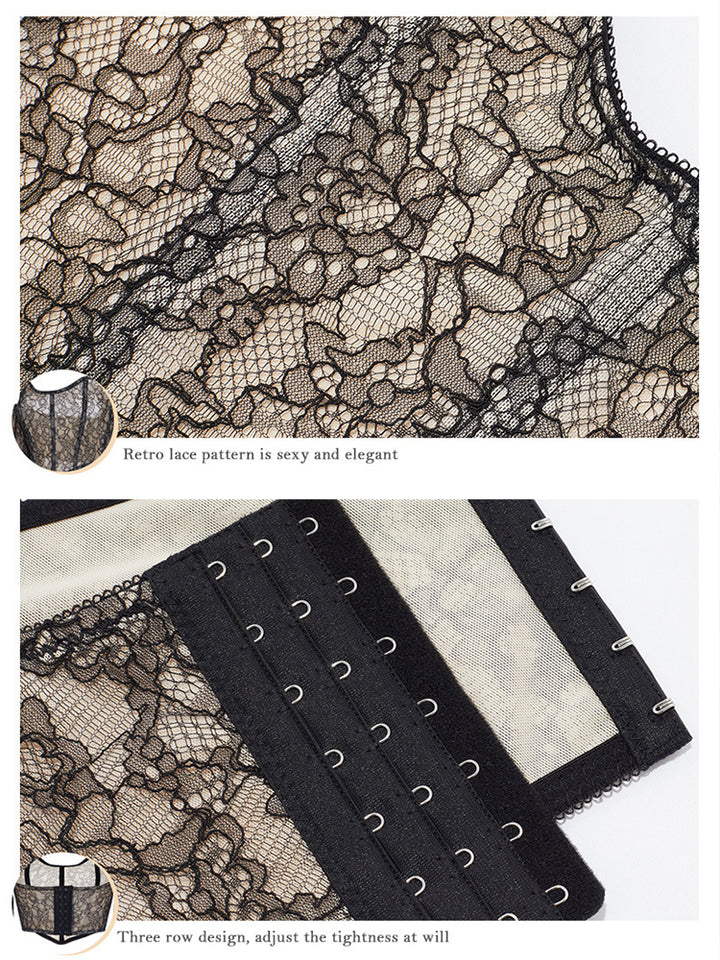 Retro Sexy Women Lace Cartilage Vest Corset