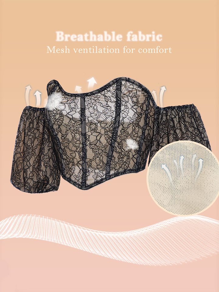 Retro Sexy Women Lace Cartilage Vest Corset