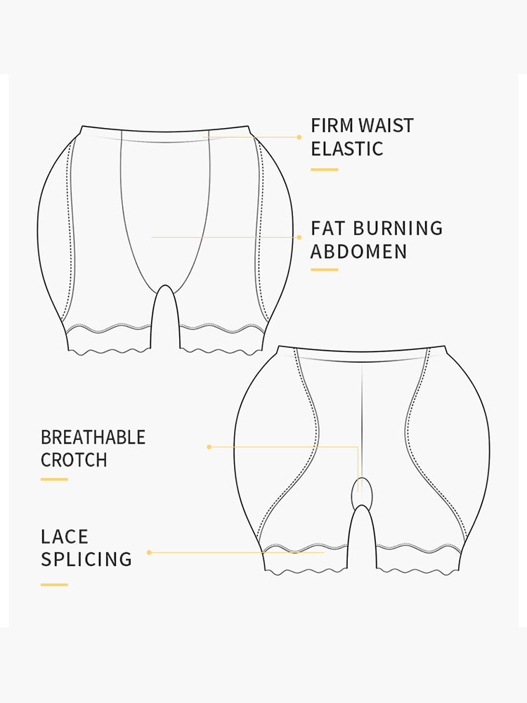 Plus Size Removable Padding Hip Butt Lifter Shaper Short Panties