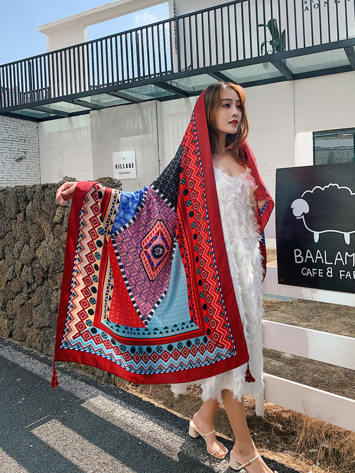 Multi Print Beach Sun Protection Cover Beach Towel