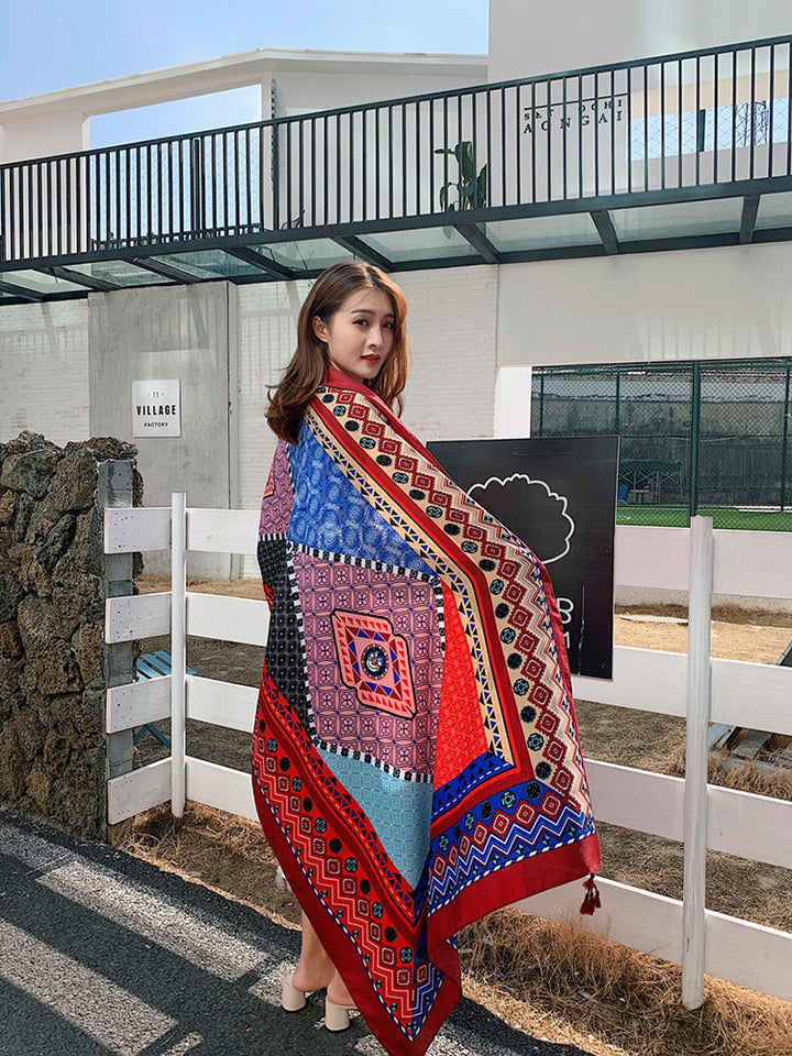 Multi Print Beach Sun Protection Cover Beach Towel