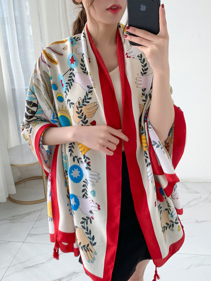 Multi Print Beach Sun Protection Cover Beach Towel