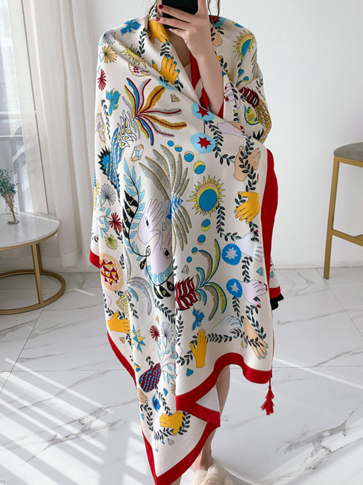 Multi Print Beach Sun Protection Cover Beach Towel