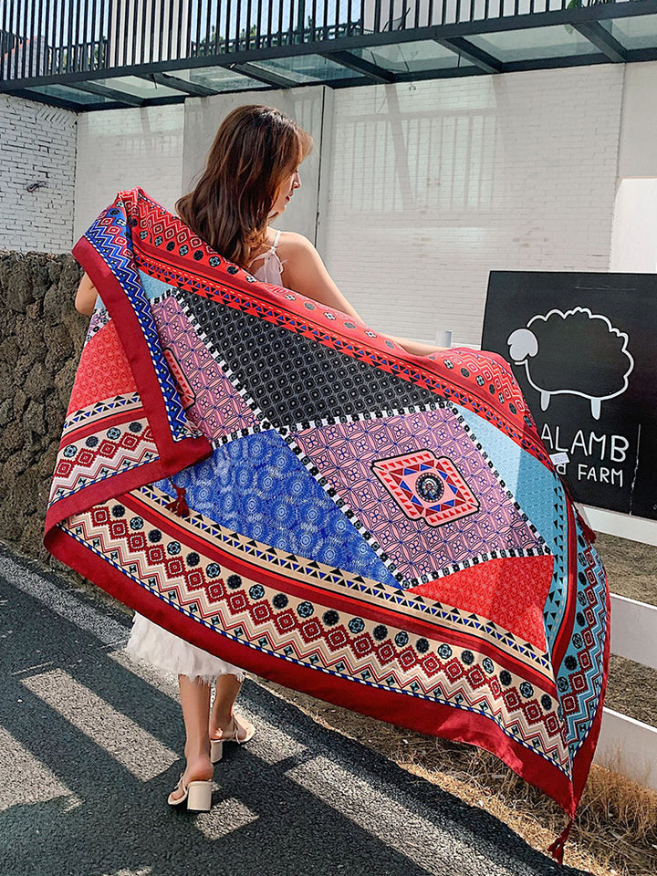 Multi Print Beach Sun Protection Cover Beach Towel