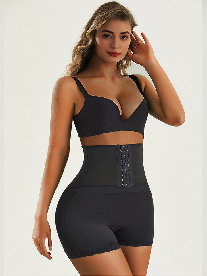 Plus Size Tummy Control Front Closure Hip& Butt Lifting Shorts