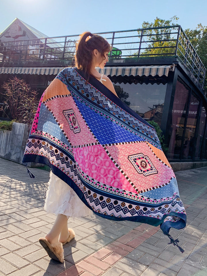 Multi Print Beach Sun Protection Cover Beach Towel