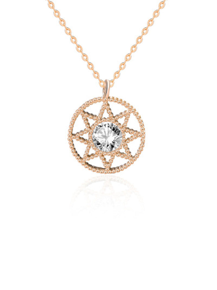 Fashion Compass Eight-Pointed Star Necklace