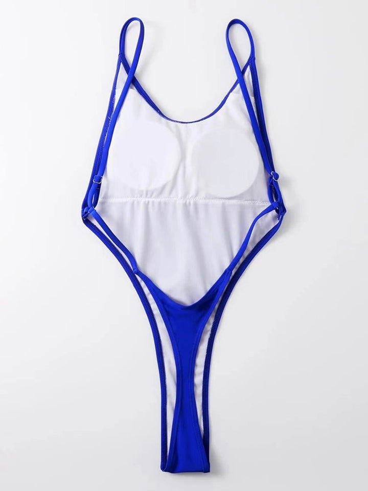 Sexy High Leg Backless One Piece Swimsuit