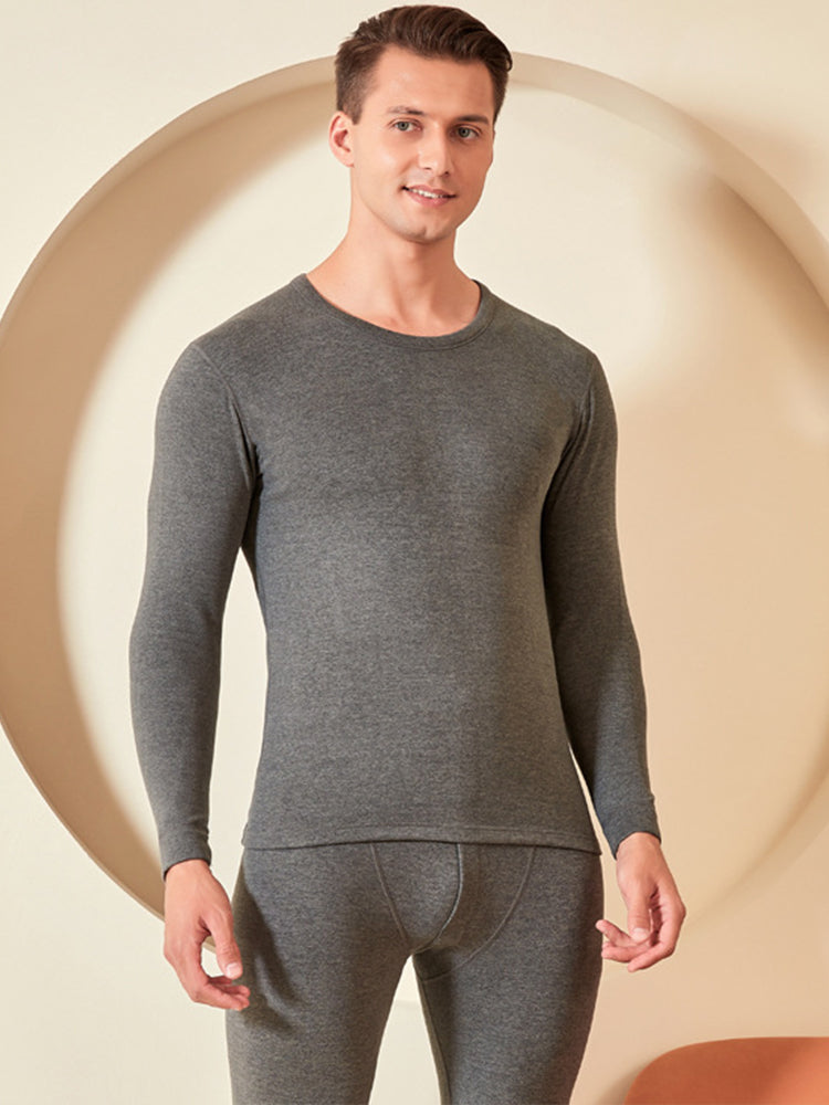 Round Neck Wool Warming Into Underwear Thermal For Couples