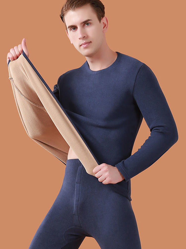 Thickened Lamb Fleece Soft Thermal Underwear Set