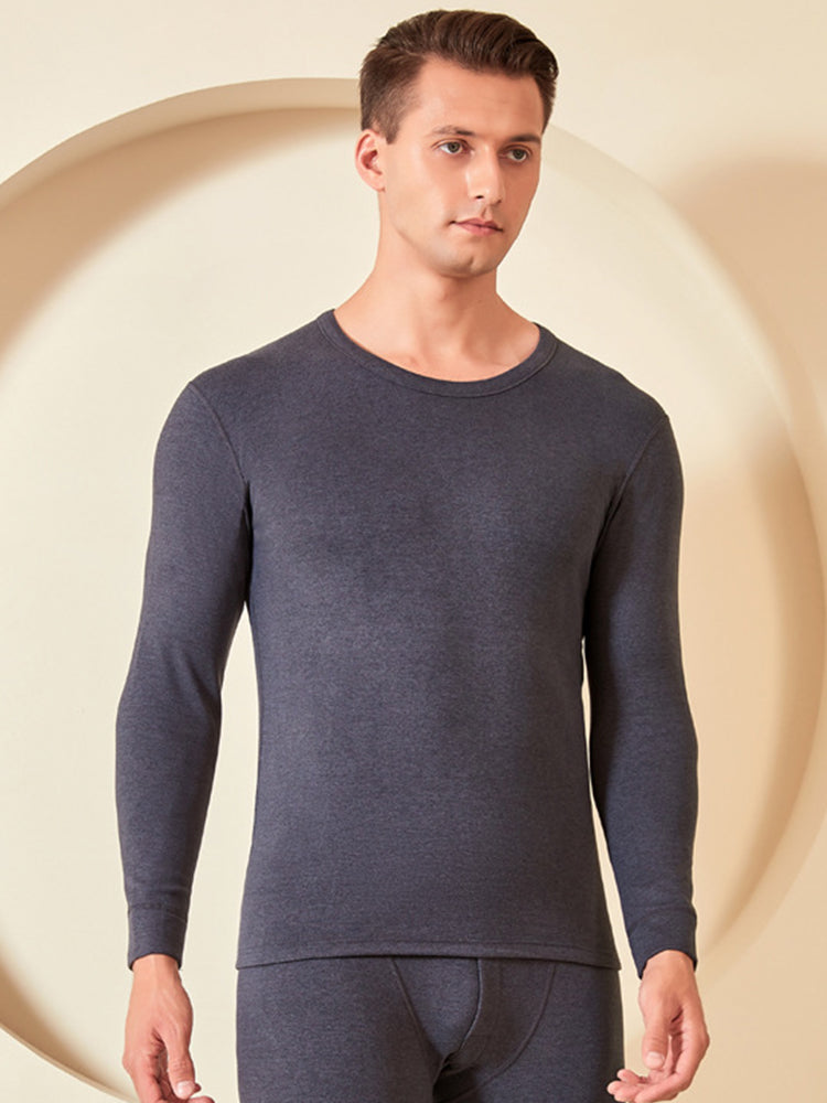 Round Neck Wool Warming Into Underwear Thermal For Couples